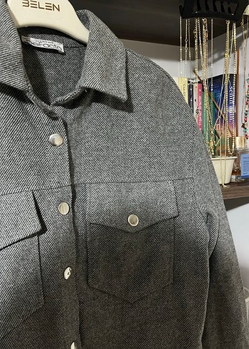 Defacto Gri Düğmeli Ceket - Görsel 4