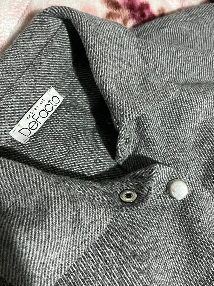 Defacto Gri Düğmeli Ceket - Görsel 3