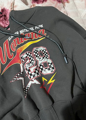 Koton korseli crop sweatshirt - Görsel 2