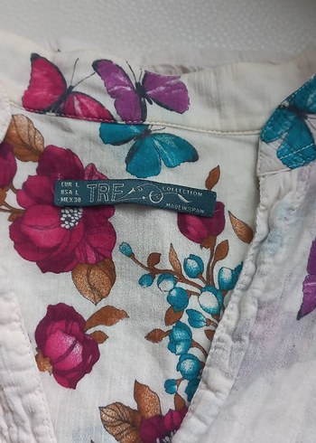 Uzun Kollu, Düğmeli Bohem Ispanya Kadın Gömlek - Görsel 4