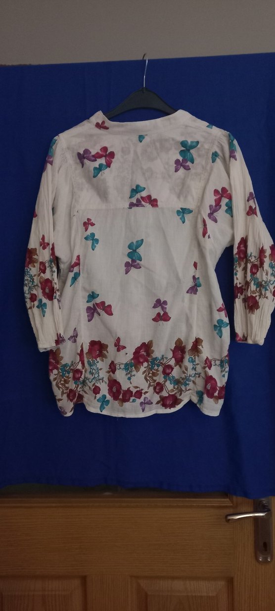 Uzun Kollu, Düğmeli Bohem Ispanya Kadın Gömlek - Görsel 3