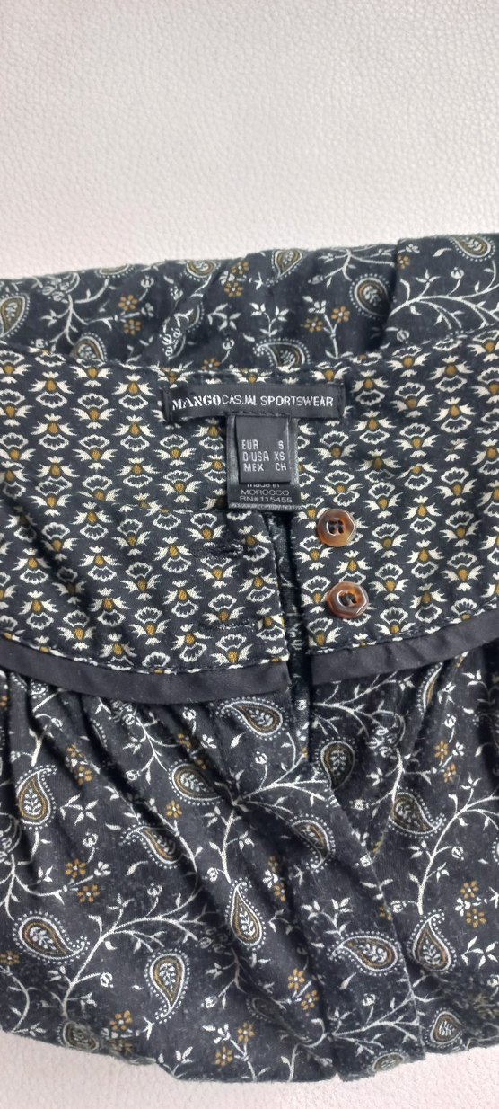 Düğmeli Bohem Desenli Gri Elbise - Görsel 2