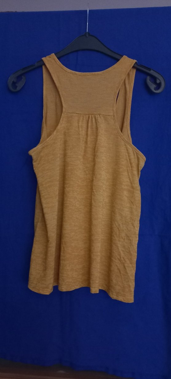 Sarı  Penye Salaş Askısız Kadın Atlet - Görsel 2