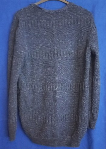 Koyu mavi erkek uzun kollu kazak - Görsel 2