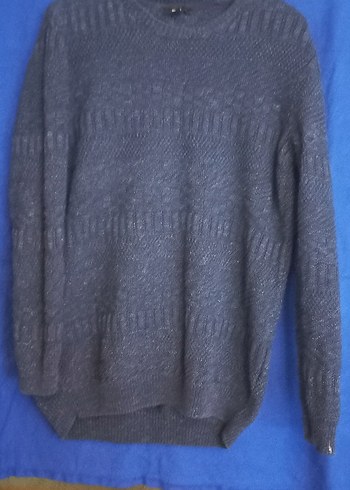 Koyu mavi erkek uzun kollu kazak - Görsel 3