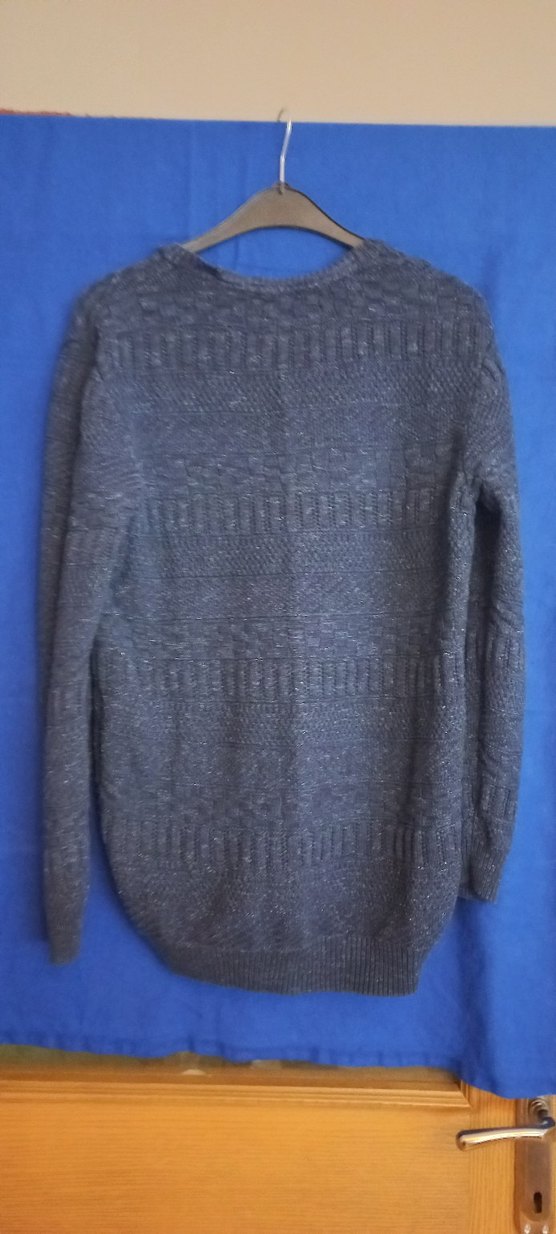 Koyu mavi erkek uzun kollu kazak - Görsel 2