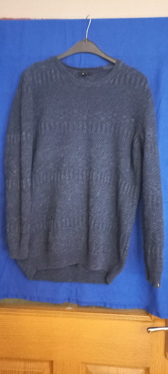 Koyu mavi erkek uzun kollu kazak - Görsel 3