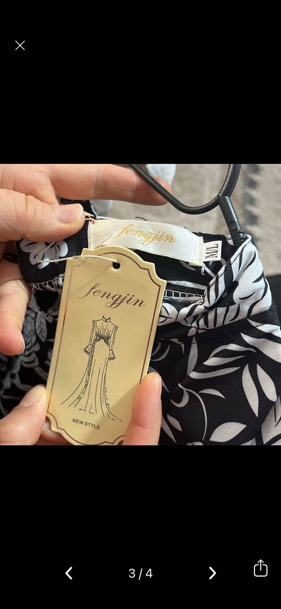 Bohem Gri Çiçek Desenli Uzun Elbise - Görsel 2