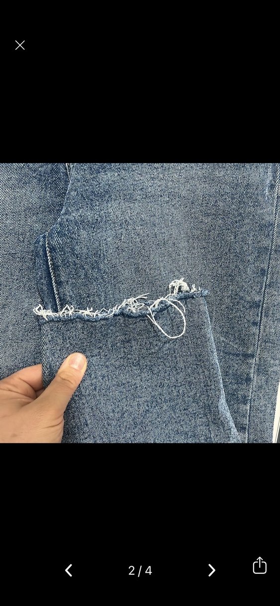 Gri Tonlu Mavi Denim Stradivarius Kadın Pantolon - Görsel 3