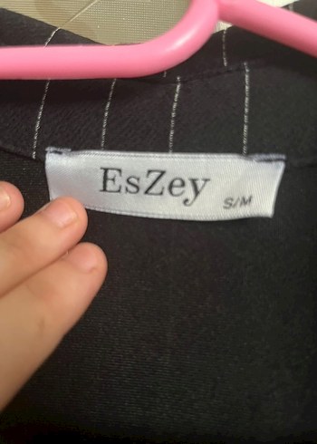 Kadın Siyah Çizgili Uzun Ceket - Görsel 2