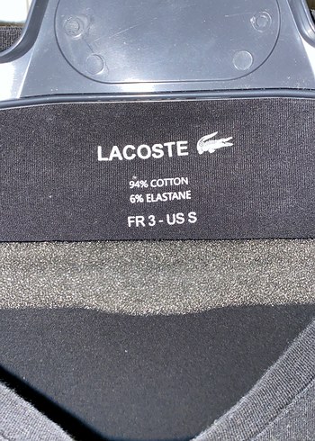 Lacoste Siyah Keten Erkek Tişört - Görsel 2