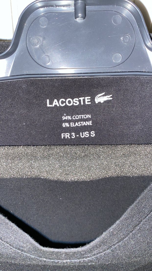 Lacoste Siyah Keten Erkek Tişört - Görsel 2