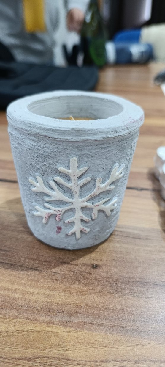 Gri Mumluk ve Beyaz Tealight Mum Seti - Görsel 2