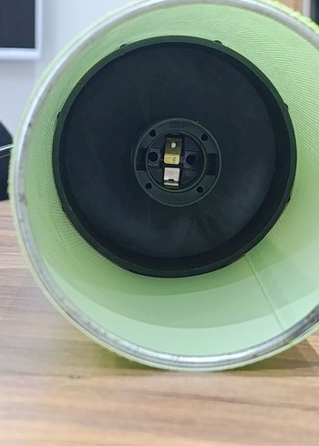 Yeşil Silindirik Kumaş Abajur - Görsel 2