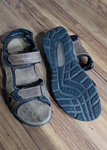 Erkek Süet Kemerli Kahverengi Sandalet - Görsel 3