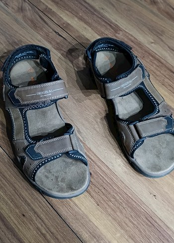 Erkek Süet Kemerli Kahverengi Sandalet - Görsel 2