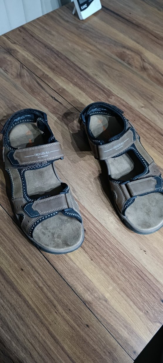 Erkek Süet Kemerli Kahverengi Sandalet - Görsel 2