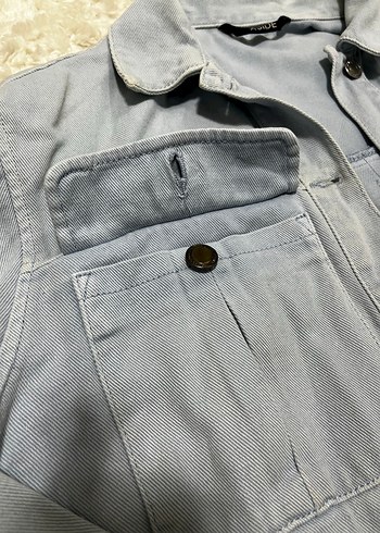 Mavi Kadın Denim Ceket Düğmeli - Görsel 3