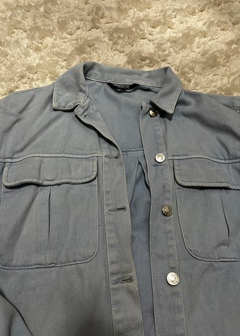 Mavi Kadın Denim Ceket Düğmeli - Görsel 2