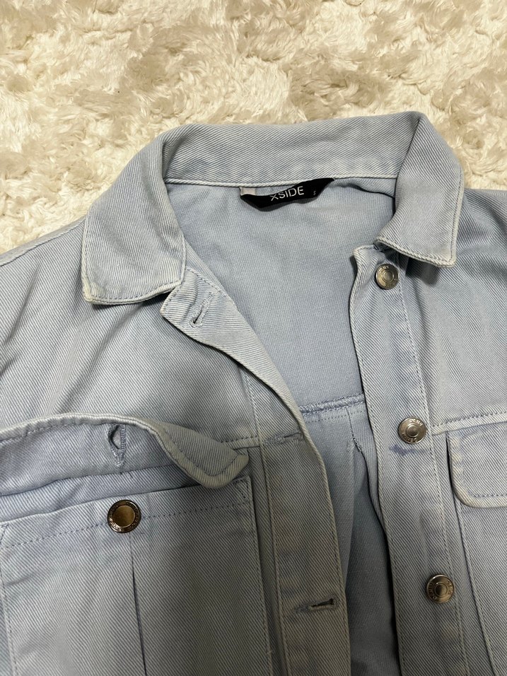 Mavi Kadın Denim Ceket Düğmeli - Görsel 4