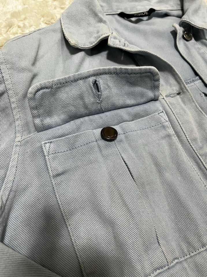 Mavi Kadın Denim Ceket Düğmeli - Görsel 3