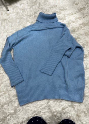 Mavi Kadın Boğazlı Triko Kazak - Görsel 4