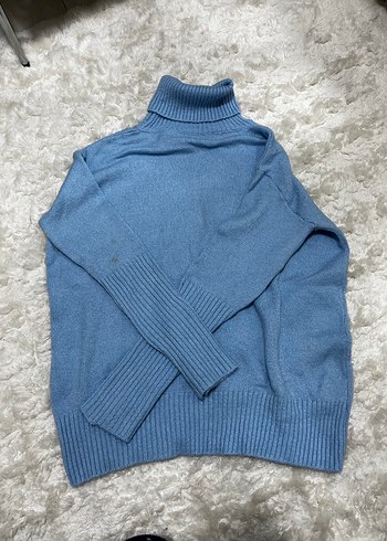 Mavi Kadın Boğazlı Triko Kazak - Görsel 3