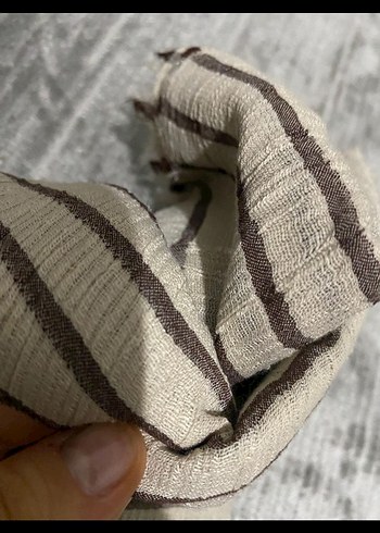 Bej Zebra Desenli şal - Görsel 3