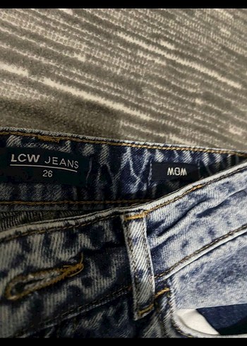 Gri Mavi Midi Boy Bol Kesim Kadın Kot Pantolon - Görsel 2