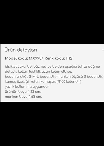 Düğmeli Camel Uzun Kollu Salaş Elbise - Görsel 4