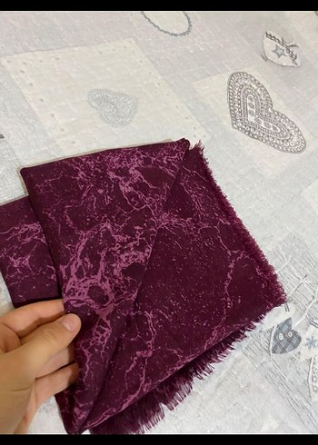 Bordo Kadın Şal Drapeli Tasarım - Görsel 2