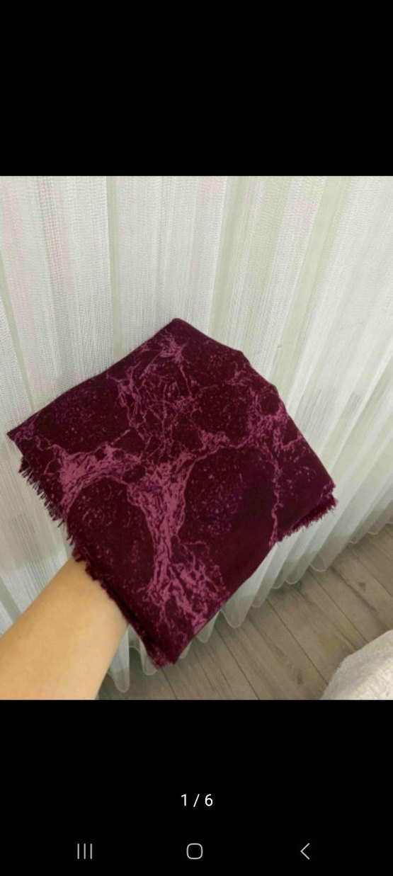 Bordo Kadın Şal Drapeli Tasarım - Görsel 3