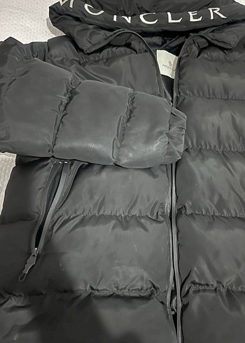 MONCLER Erkek Siyah Kapüşonlu Fermuarlı Mont - Görsel 3