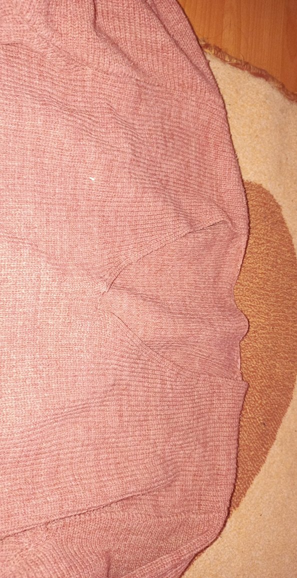 V Yaka Uzun Kollu pembe Kadın Kazak - Görsel 2