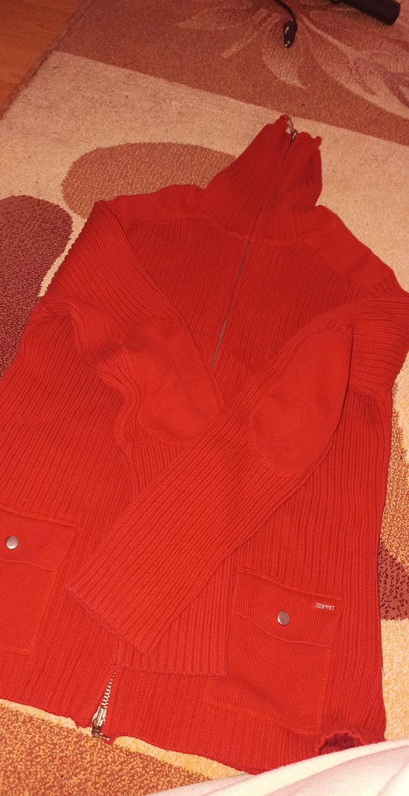 Kırmızı Balıkçı Yaka Triko Kadın Kazak - Görsel 2