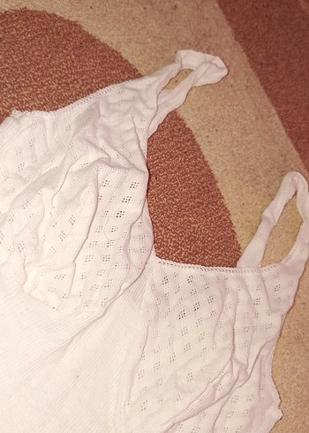 Dantel Detaylı Beyaz Bohem Midi Askılı Üst - Görsel 2