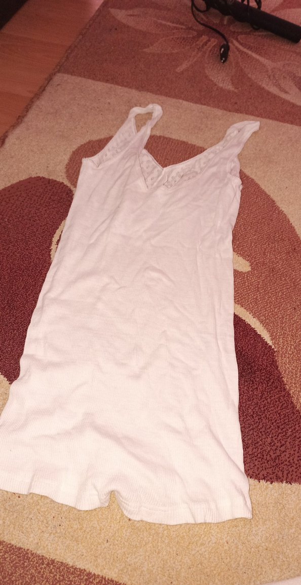 Dantel Detaylı Beyaz Bohem Midi Askılı Üst - Görsel 4