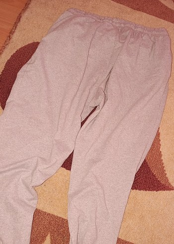 Gri Kadın Salaş Keten Sweatpant - Görsel 2