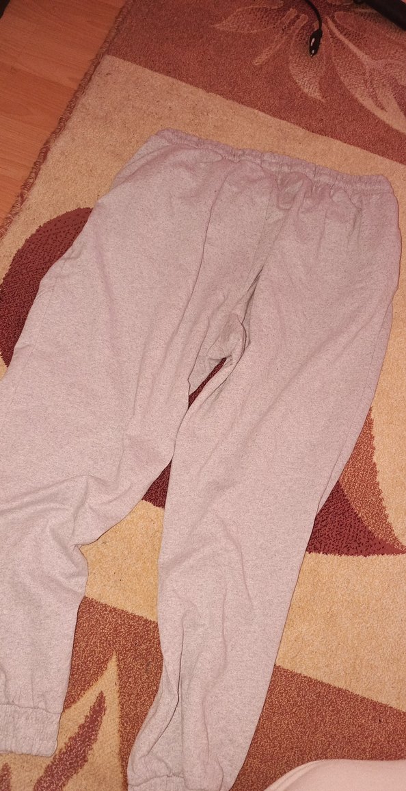 Gri Kadın Salaş Keten Sweatpant - Görsel 2