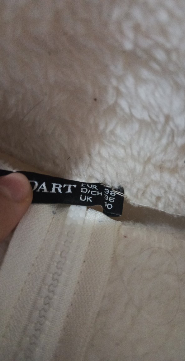 Beyaz Fermuarlı Kadın Polar Ceket - Görsel 2