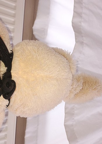 Siyah Elbiseli Beyaz Peluş Tavşan - Görsel 5