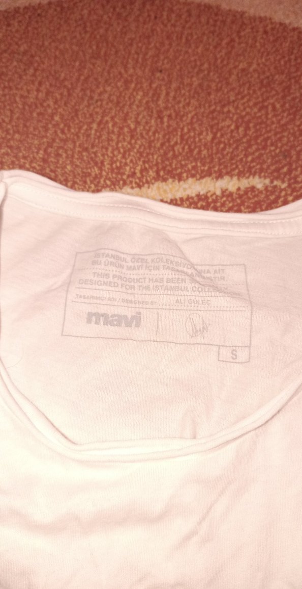 beyaz, Baskılı Pamuklu Tişört - Görsel 2