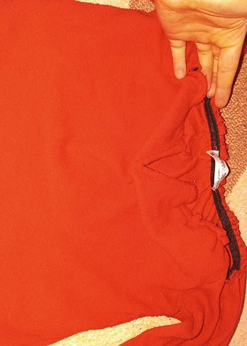 Kırmızı Uzun Kollu v yaka Bluz - Görsel 3