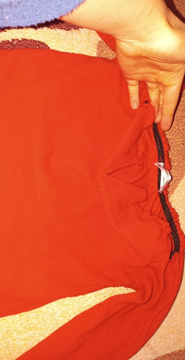 Kırmızı Uzun Kollu v yaka Bluz - Görsel 3