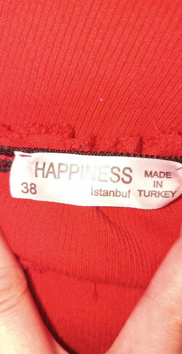 Kırmızı Uzun Kollu v yaka Bluz - Görsel 4