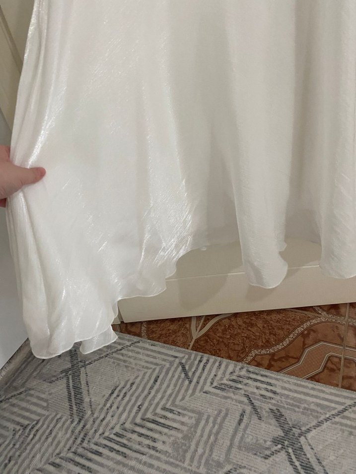 Beyaz Abiye Tesettür - Görsel 4