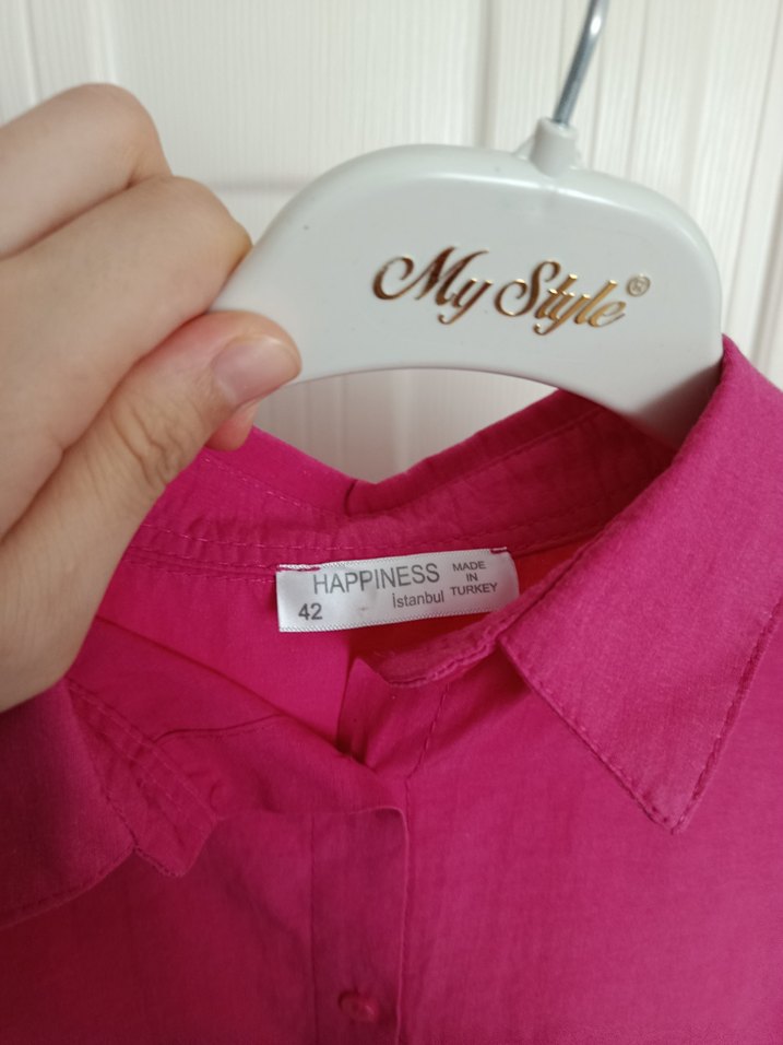 Pembe Kadın Gömlek - Görsel 5