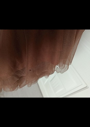 Kahverengi Kadın Abiye Elbise - Görsel 7