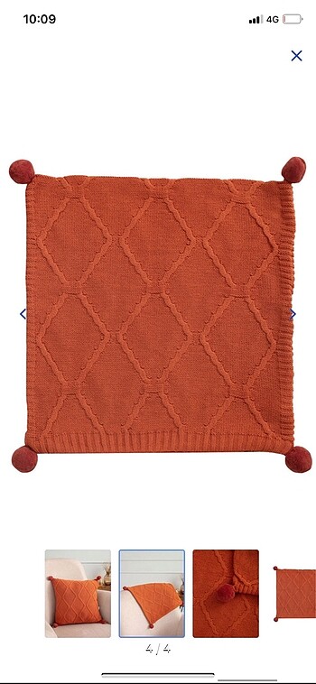 Tv battaniyesi ve kırlent kılıfı - Görsel 4