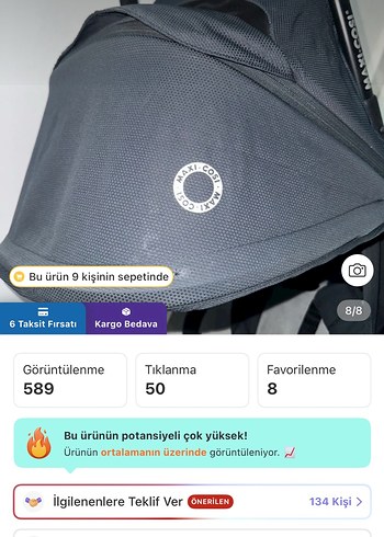 Siyah Maxi-Cosi Bebek Arabası Yağmurluklu - Görsel 2